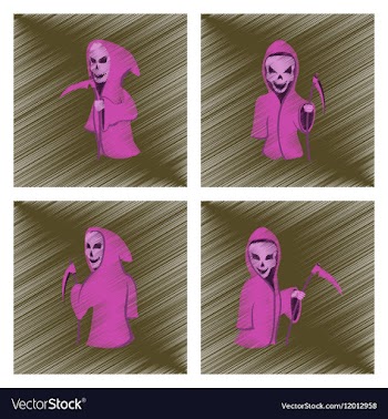 Assembly flat shading style icon halloween death vector image