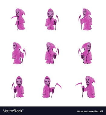 Assembly flat shading style icon halloween death vector image
