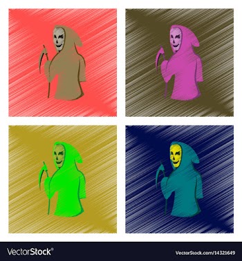 Assembly flat shading style icon halloween death vector image