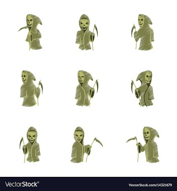 Assembly flat shading style icon halloween death vector image