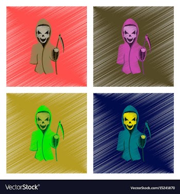 Assembly flat shading style icon halloween death vector image