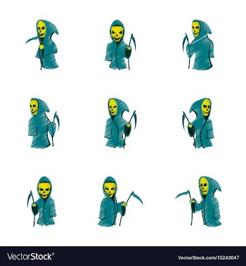 Assembly flat shading style icon halloween death vector image