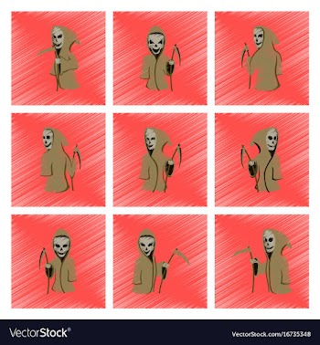 Assembly flat shading style icon halloween death vector image