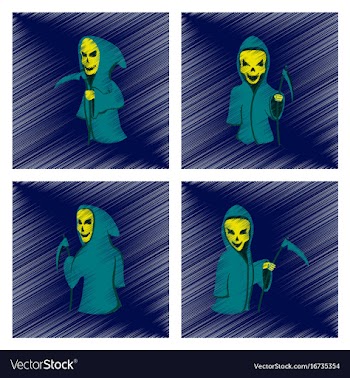 Assembly flat shading style icon halloween death vector image