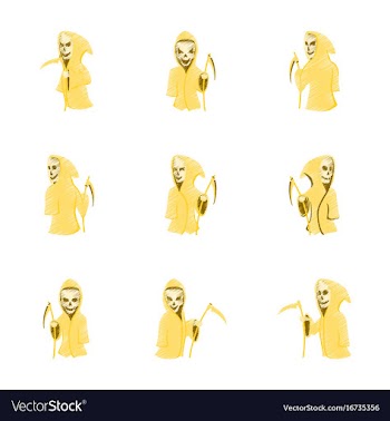 Assembly flat shading style icon halloween death vector image