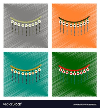 Assembly flat shading style icon halloween garland vector image