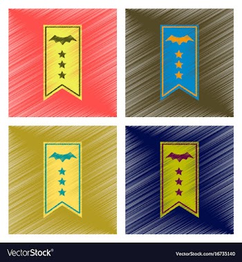 Assembly flat shading style icon halloween garland vector image