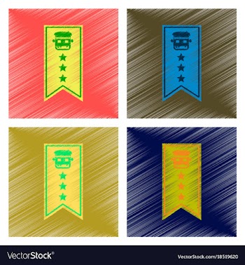 Assembly flat shading style icon halloween garland vector image