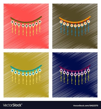 Assembly flat shading style icon halloween garland vector image