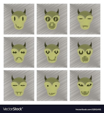 Assembly flat shading style icon halloween monster vector image