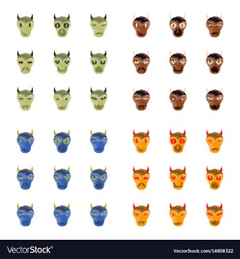 Assembly flat shading style icon halloween monster vector image