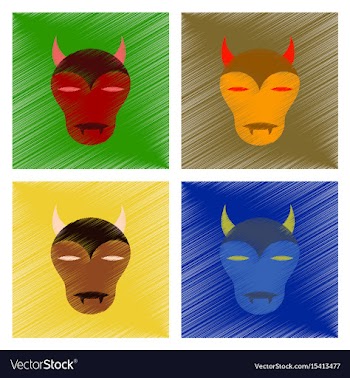 Assembly flat shading style icon halloween monster vector image