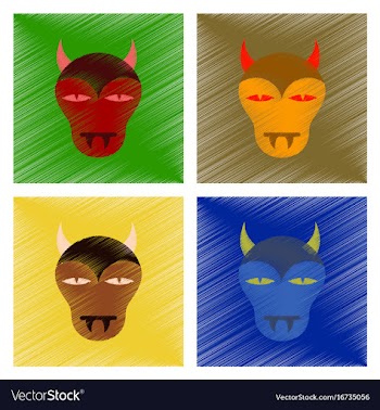 Assembly flat shading style icon halloween monster vector image