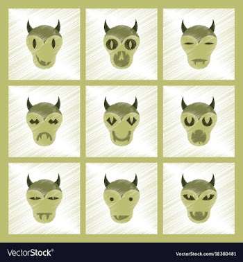 Assembly flat shading style icon halloween monster vector image