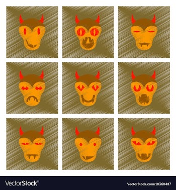 Assembly flat shading style icon halloween monster vector image