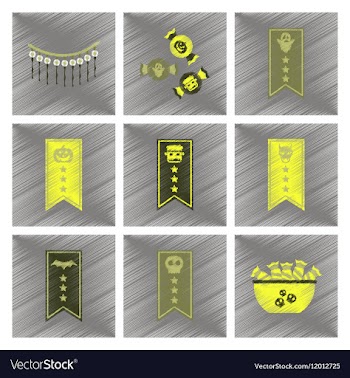 Assembly flat shading style icon halloween vector image