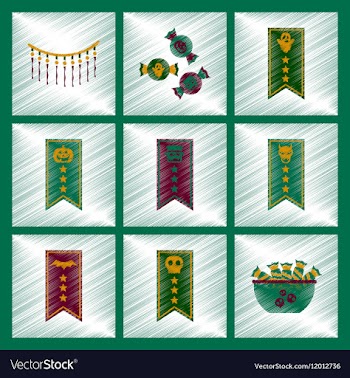 Assembly flat shading style icon halloween vector image