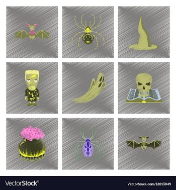 Assembly flat shading style icon halloween vector image
