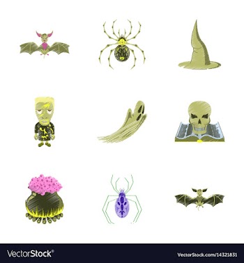 Assembly flat shading style icon halloween vector image
