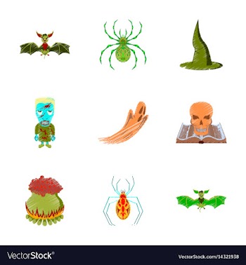 Assembly flat shading style icon halloween vector image