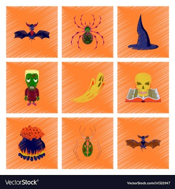 Assembly flat shading style icon halloween vector image