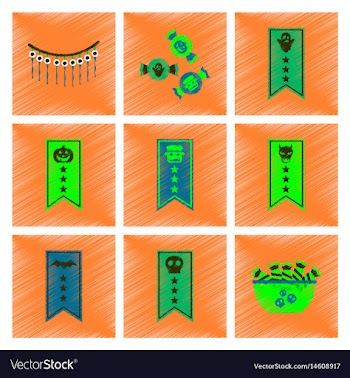 Assembly flat shading style icon halloween vector image