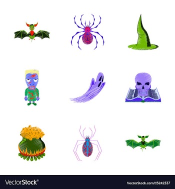 Assembly flat shading style icon halloween vector image
