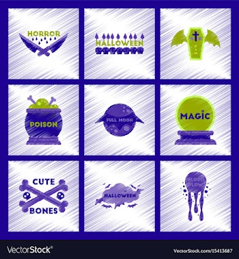 Assembly flat shading style icon halloween vector image