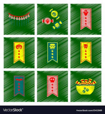 Assembly flat shading style icon halloween vector image