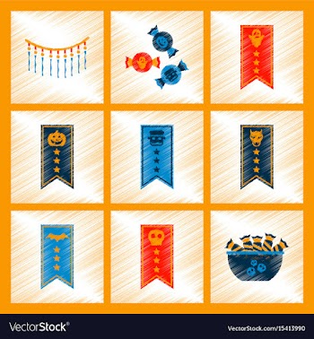 Assembly flat shading style icon halloween vector image