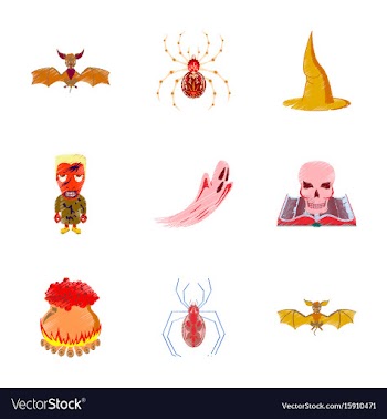 Assembly flat shading style icon halloween vector image