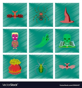 Assembly flat shading style icon halloween vector image