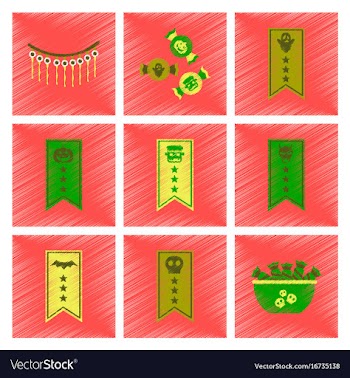 Assembly flat shading style icon halloween vector image