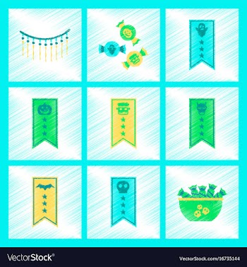 Assembly flat shading style icon halloween vector image