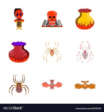 Assembly flat shading style icon halloween vector image