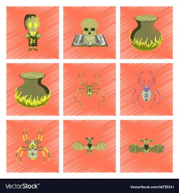 Assembly flat shading style icon halloween vector image