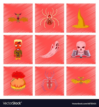 Assembly flat shading style icon halloween vector image