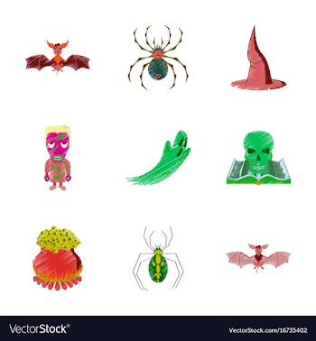 Assembly flat shading style icon halloween vector image