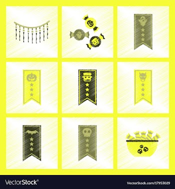 Assembly flat shading style icon halloween vector image