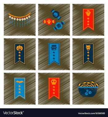 Assembly flat shading style icon halloween vector image