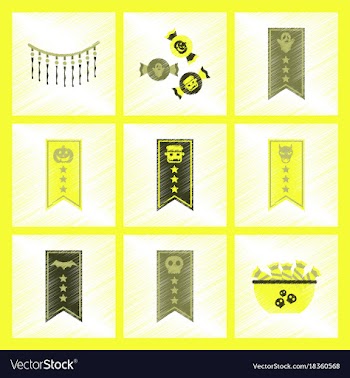 Assembly flat shading style icon halloween vector image