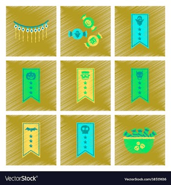 Assembly flat shading style icon halloween vector image