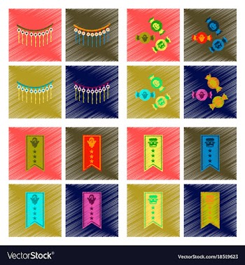 Assembly flat shading style icon halloween vector image