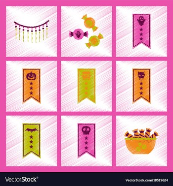 Assembly flat shading style icon halloween vector image