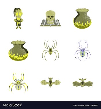 Assembly flat shading style icon halloween vector image