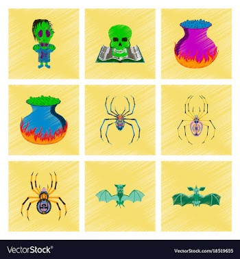 Assembly flat shading style icon halloween vector image