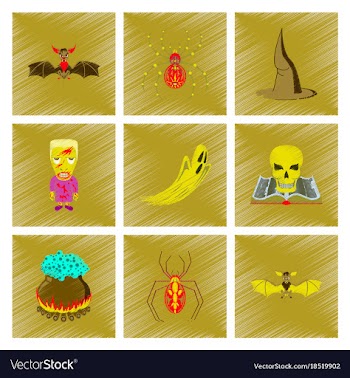 Assembly flat shading style icon halloween vector image