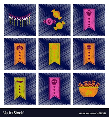 Assembly flat shading style icon halloween vector image