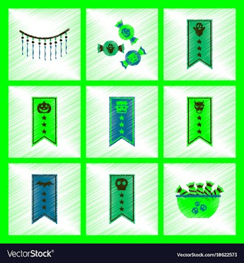 Assembly flat shading style icon halloween vector image