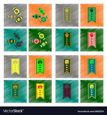 Assembly flat shading style icon halloween vector image
